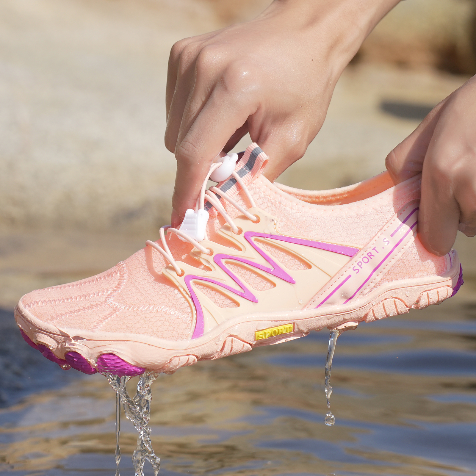 Aquatic Sports - Pink Barefoot Water Shoes Unisex Quick