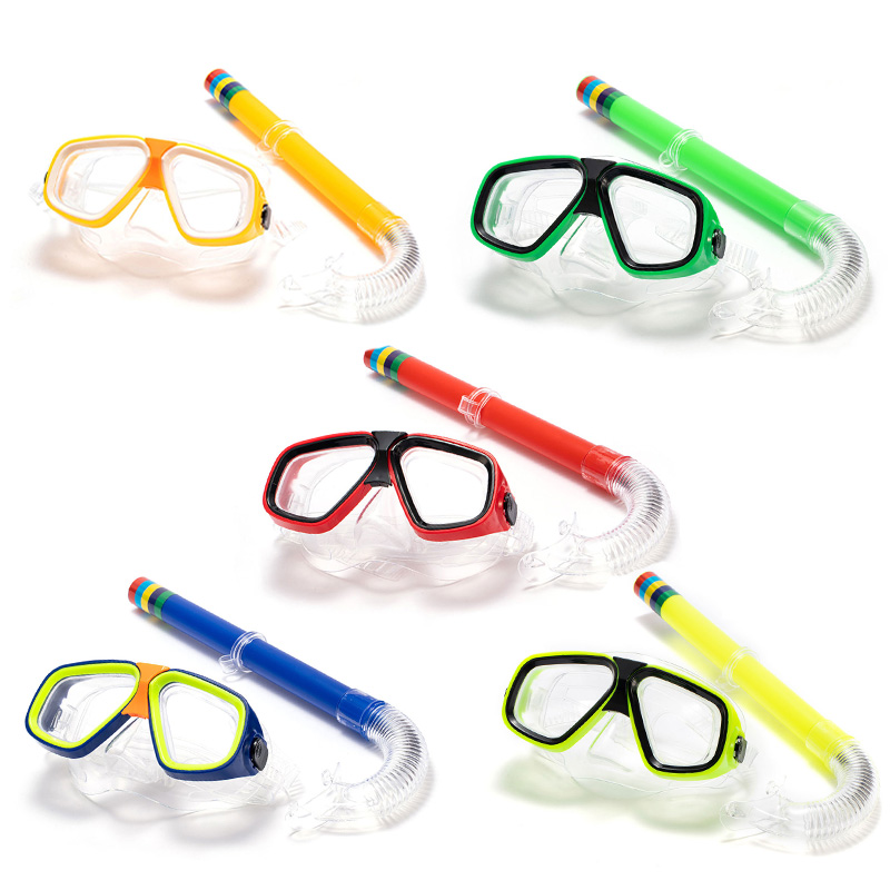 Freediving Mask Set - Adults Kids Diving Goggle Mask Breathing
