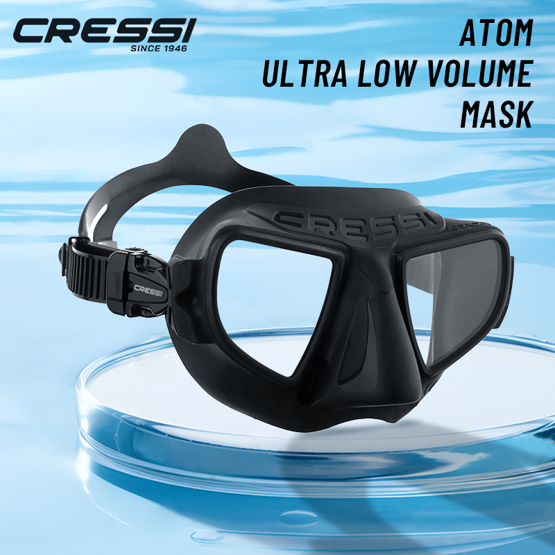 Freediving Mask Set - Cressi Frameless Freediving Mask with Reduced