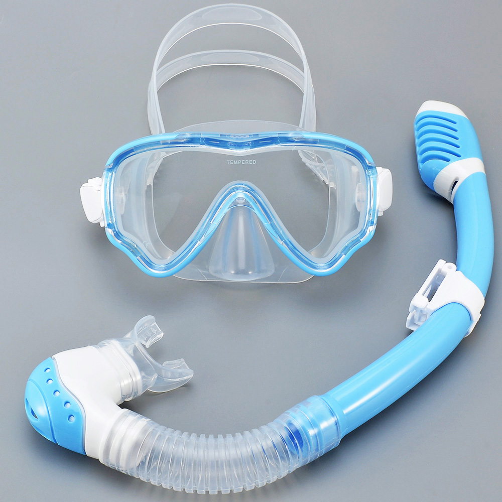 Freediving Mask Set - Kids Diving Mask Snorkel Set Swimming