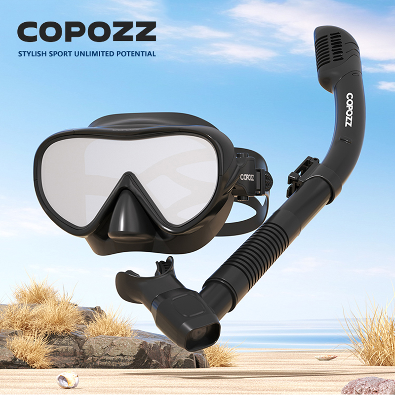 Freediving Mask Set - COPOZZ New Diving Mask Full Vision