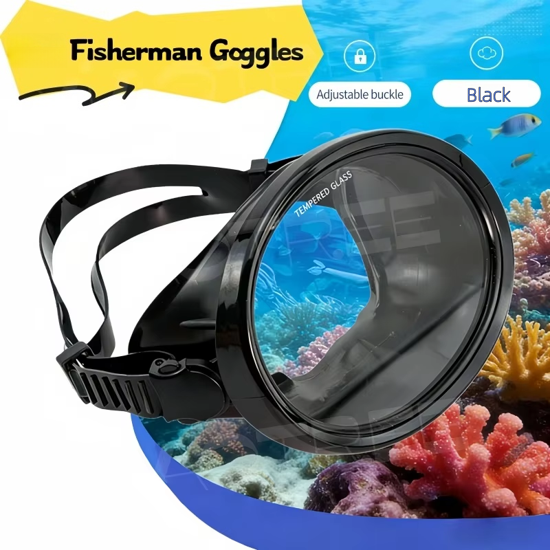 Freediving Mask Set - XIAOTREE Fisherman's Goggles Tempered Glass Waterproof
