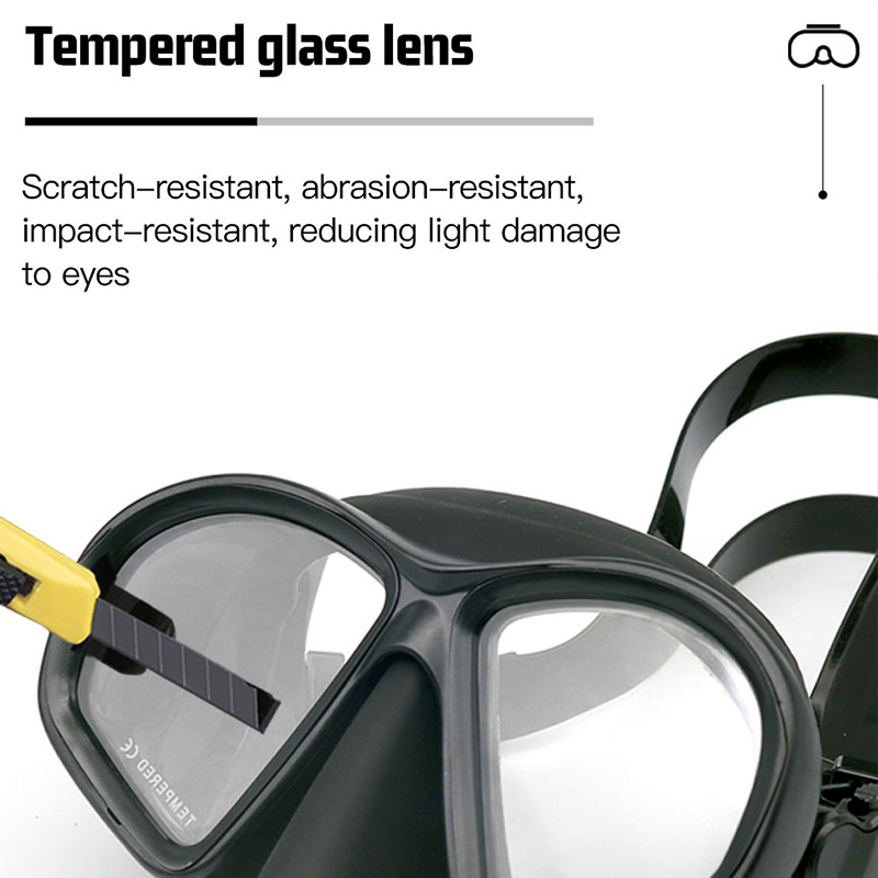 Wet Low Capacity Tempered Glas - مراجعة Freediving Mask Set وسعره