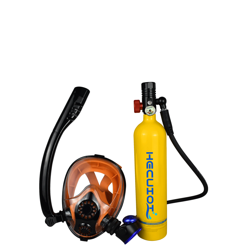 Mini 1LScuba Diving Tank Set,  - مراجعة Freediving Mask Set وسعره