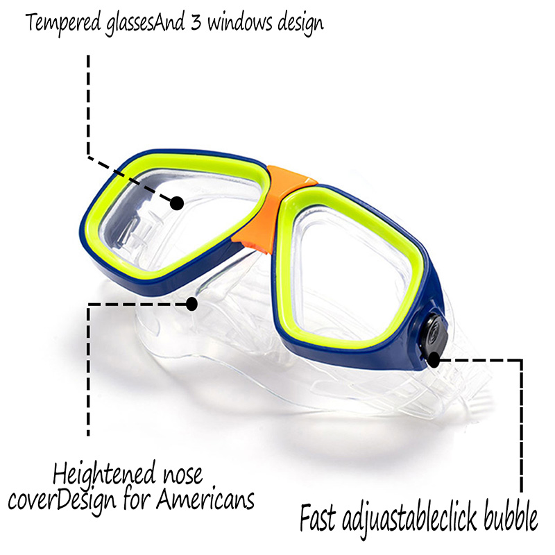 Adults Kids  Diving Goggle Mas - مراجعة Freediving Mask Set وسعره
