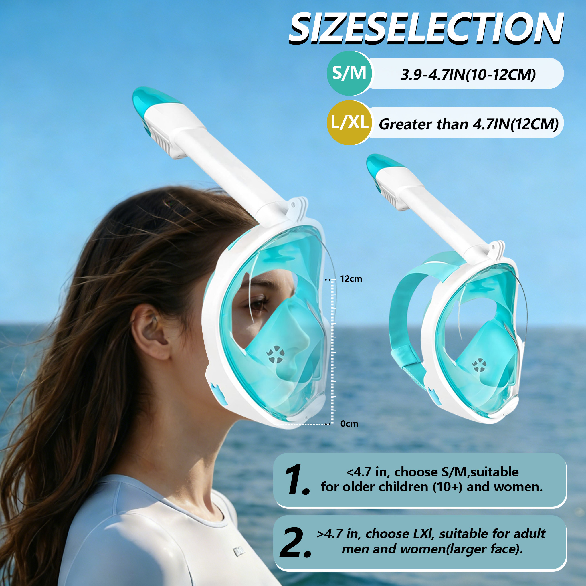 Underwater Snorkeling Full Fac - مراجعة Freediving Mask Set وسعره