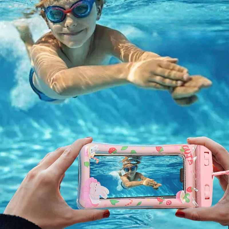 1pc Waterproof Cartoon Phone C - مراجعة Aquatic Sports وسعره
