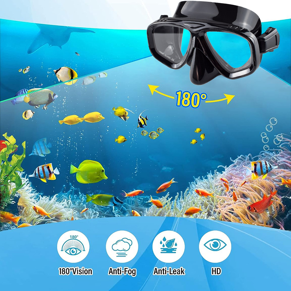 Dry Snorkel Set Diving Mask Pr - مراجعة Freediving Mask Set وسعره