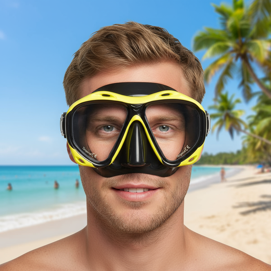 Diving Mask +1.0 to +5.0, Temp - مراجعة Freediving Mask Set وسعره