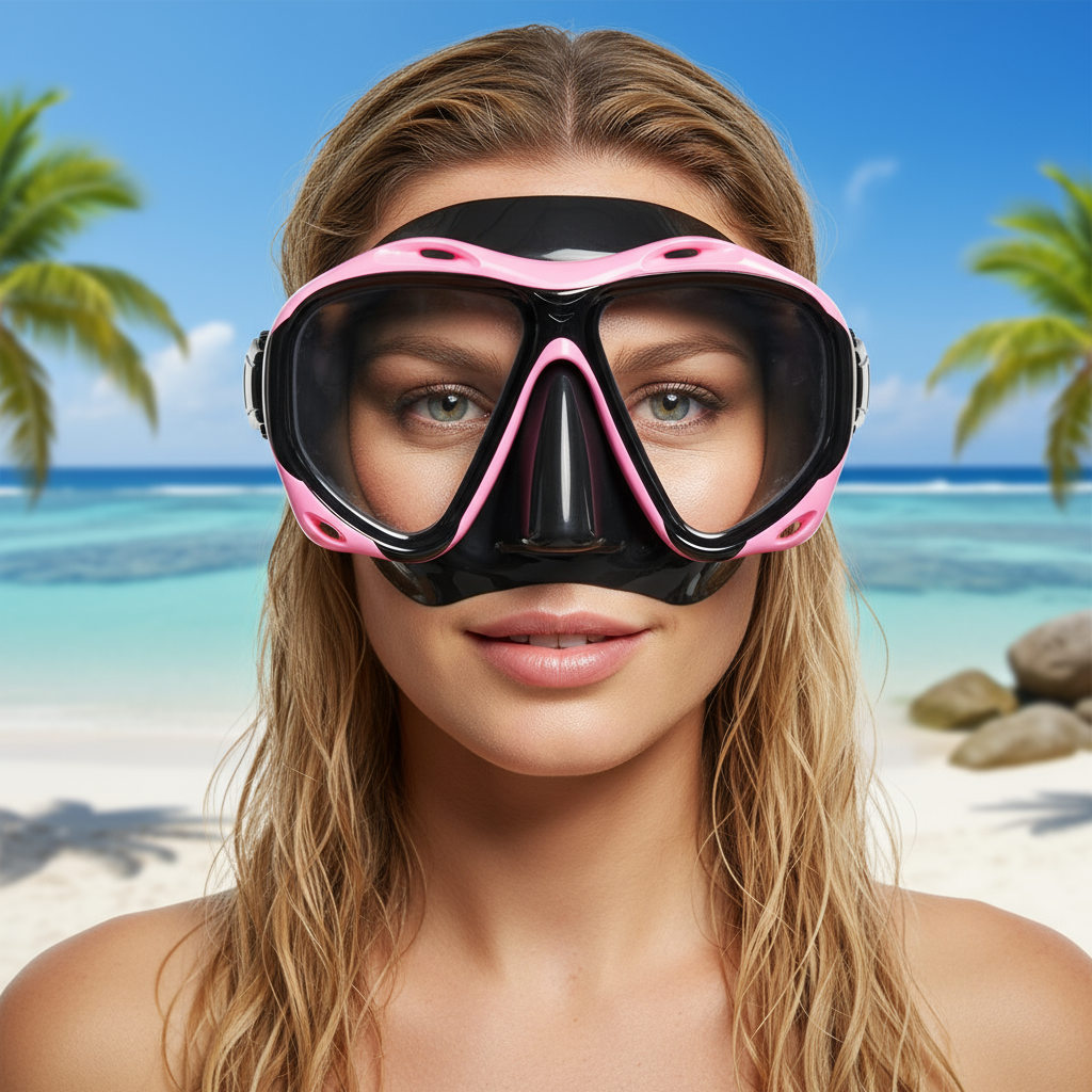Diving Mask +1.0 to +5.0, Temp - مراجعة Freediving Mask Set وسعره