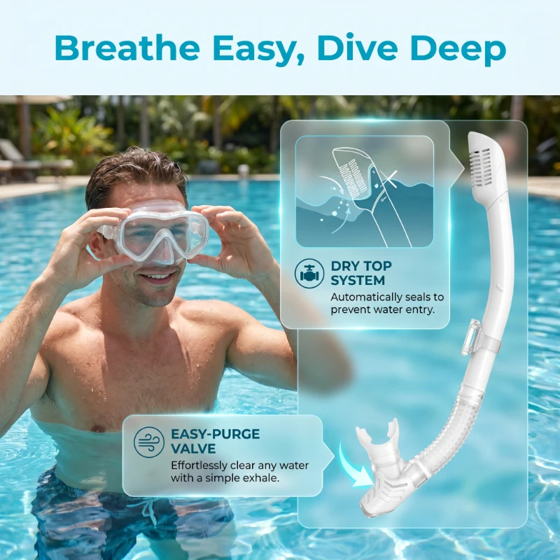 2Pcs Anti-Fog Leak-Proof House - مراجعة Freediving Mask Set وسعره