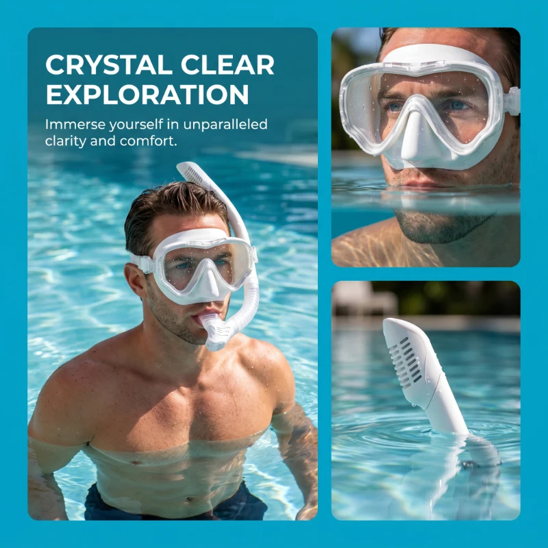 2Pcs Anti-Fog Leak-Proof House - مراجعة Freediving Mask Set وسعره