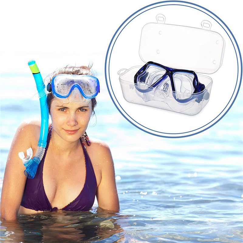B72A 6X Diving Face Mask Case  - مراجعة Freediving Mask Set وسعره
