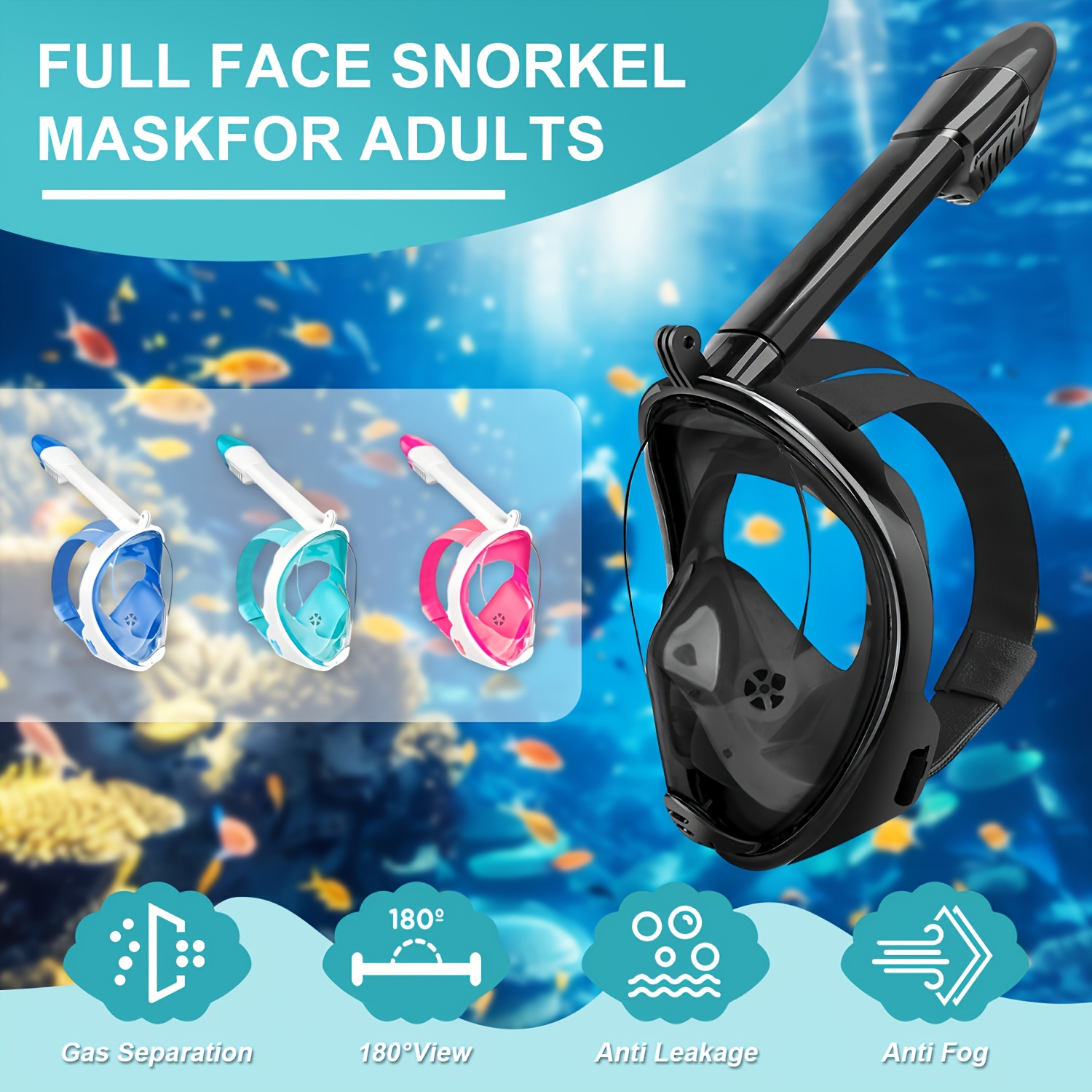 Underwater Snorkeling Full Fac - مراجعة Freediving Mask Set وسعره