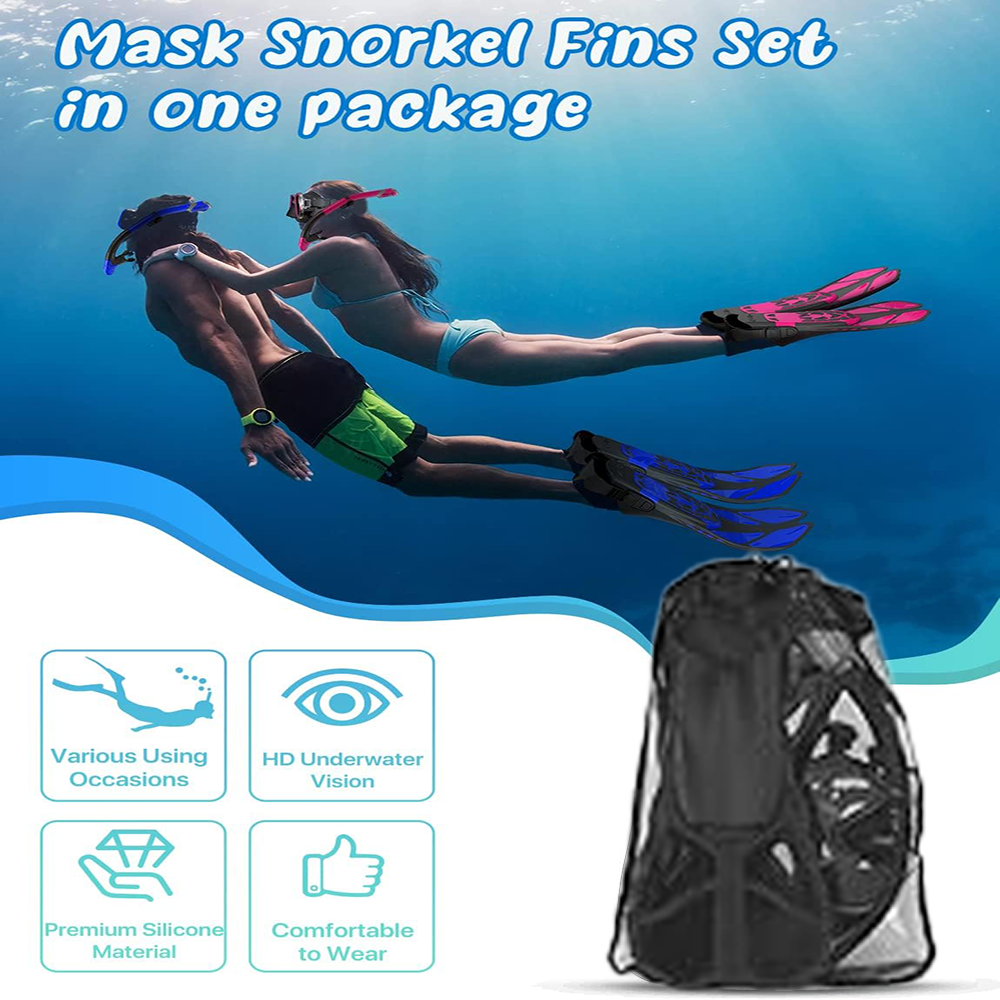 Mask Fins Snorkel Set, Snorkel - مراجعة Freediving Mask Set وسعره